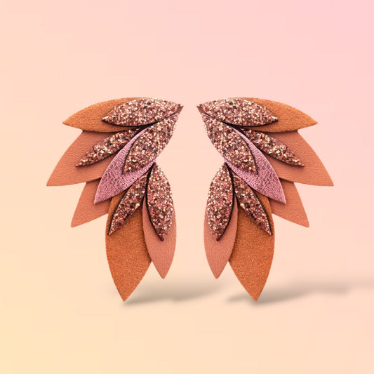 Boucles d'oreilles en cuir Miss Fidji Glitter