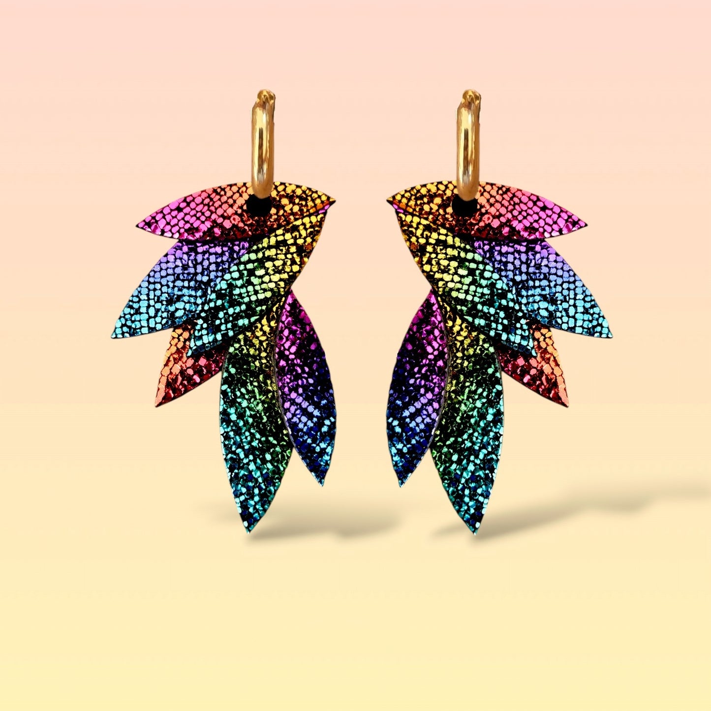 Boucles d'oreilles en cuir Fidji (Créoles)