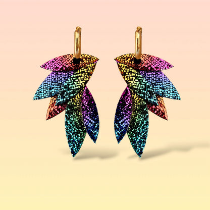 Boucles d'oreilles en cuir Fidji (Créoles)