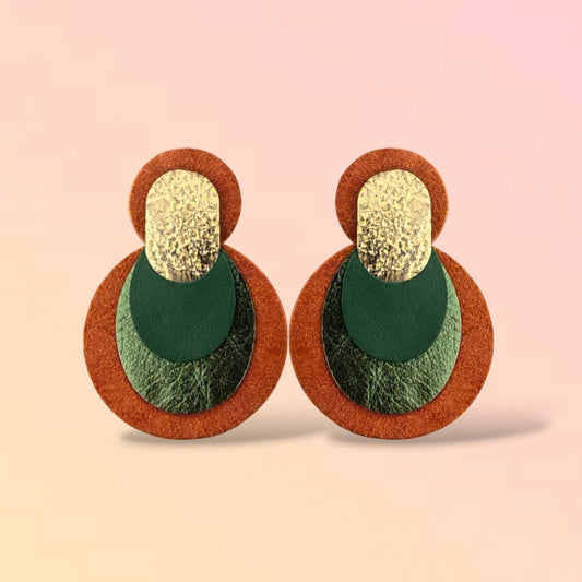Boucles d'oreilles en cuir Moby