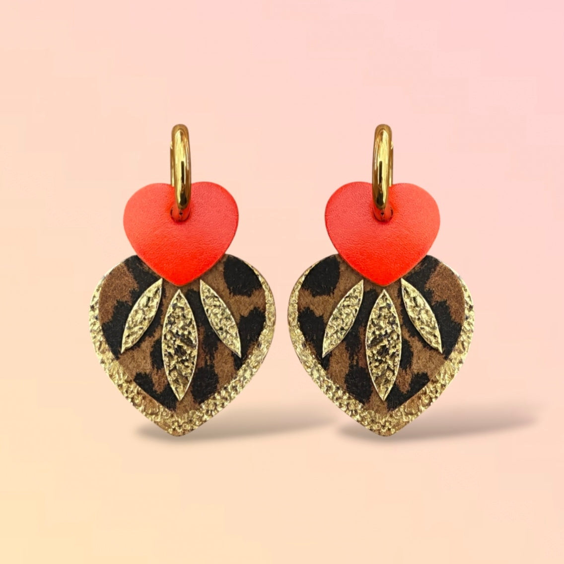 Boucles d'oreilles en cuir Valentina (créoles)