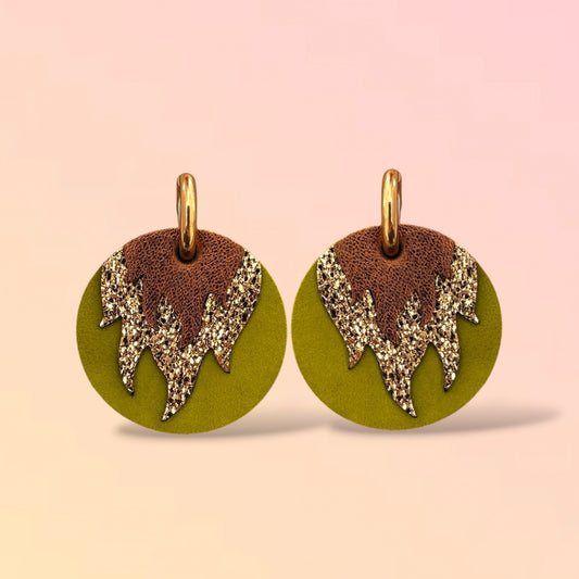 Boucles d'oreilles en cuir Chili (créoles)