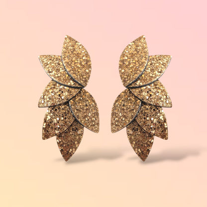 Boucles d'oreilles en cuir Dahlia XL Glitter