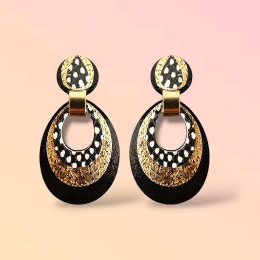 Boucles d'oreilles en cuir Mona