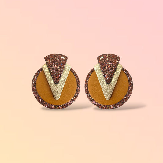 Boucles d'oreilles en cuir Pixie Glitter