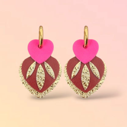 Boucles d'oreilles en cuir Valentina (créoles)