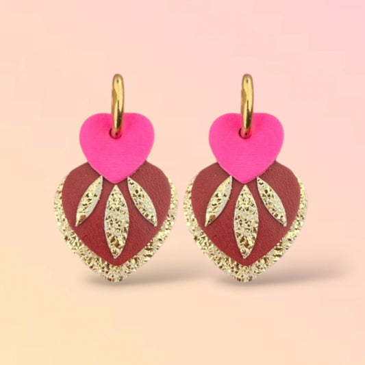 Boucles d'oreilles en cuir Valentina (créoles)