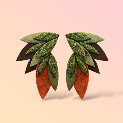 Boucles d'oreilles en cuir Miss Fidji Glitter