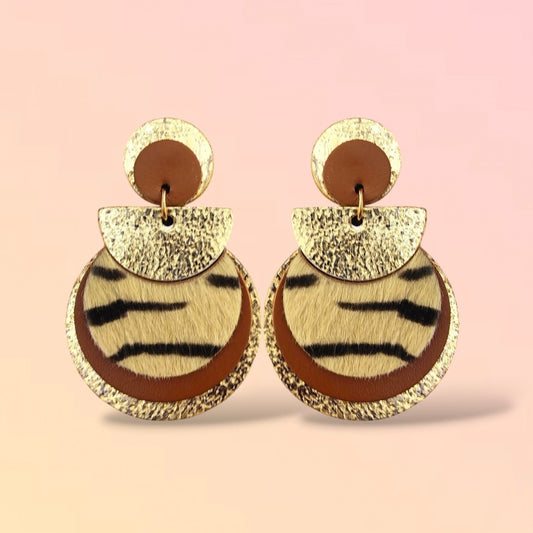 Boucles d'oreilles en cuir Nomade