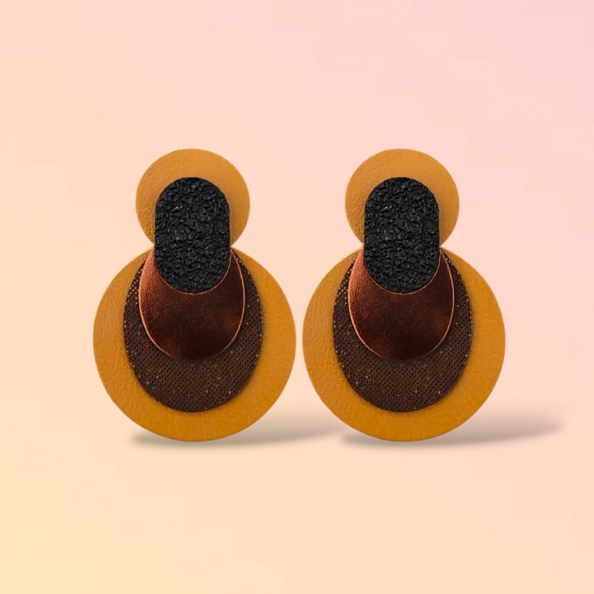 Boucles d'oreilles en cuir Moby