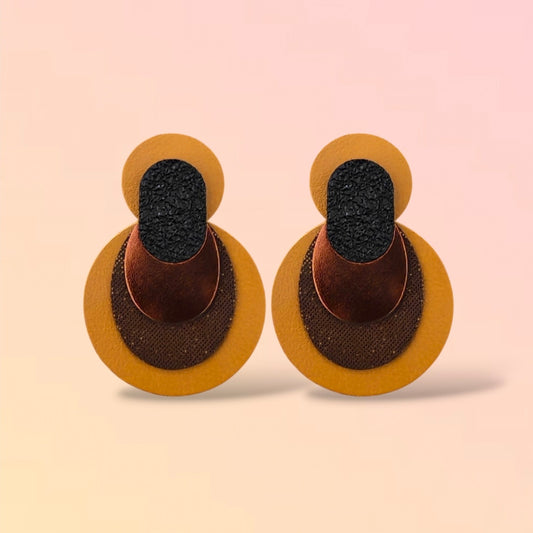 Boucles d'oreilles en cuir Moby