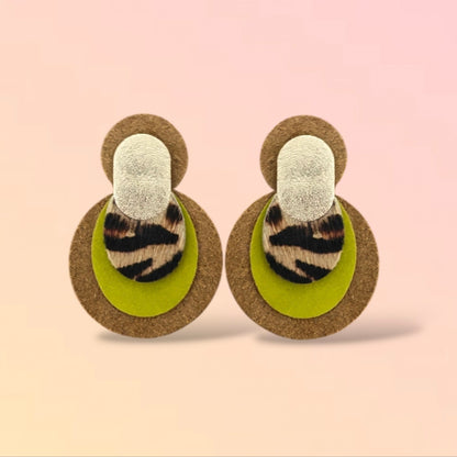 Boucles d'oreilles en cuir Moby