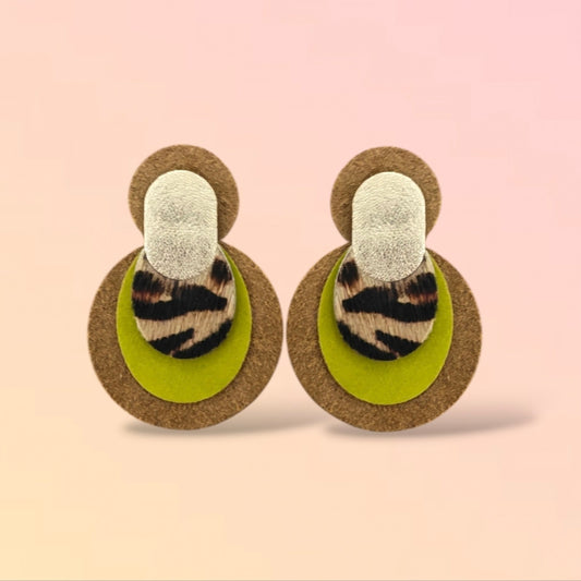 Boucles d'oreilles en cuir Moby
