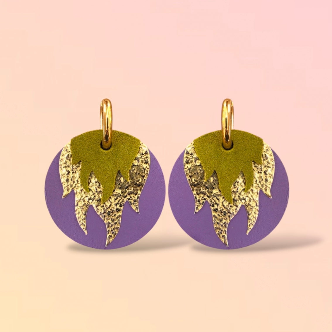 Boucles d'oreilles en cuir Chili (créoles)