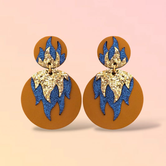 Boucles d'oreilles en cuir Chili Pepper Glitter