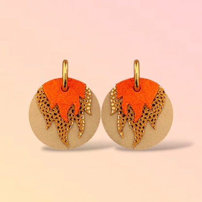Boucles d'oreilles en cuir Chili (créoles)