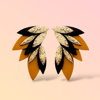 Boucles d'oreilles en cuir Miss Fidji Glitter