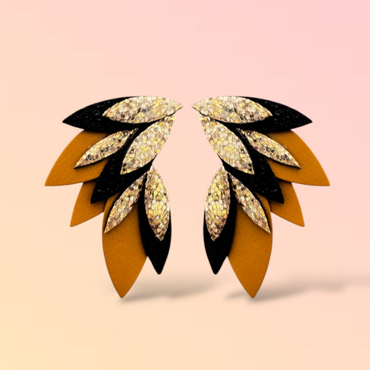 Boucles d'oreilles en cuir Miss Fidji Glitter