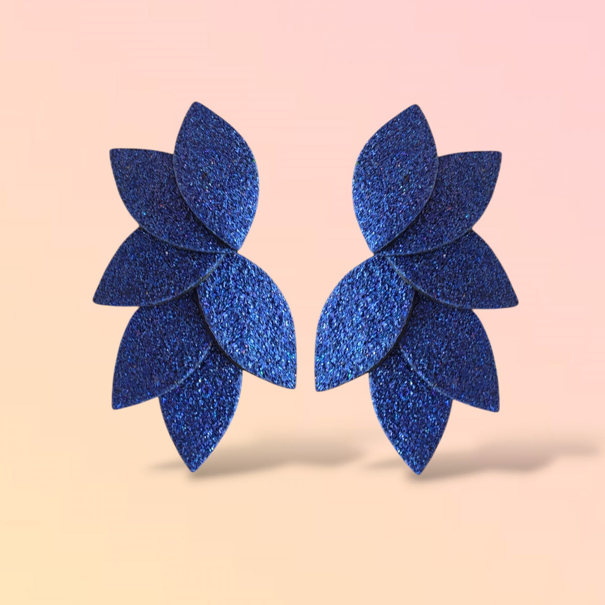 Boucles d'oreilles en cuir Dahlia XL Glitter
