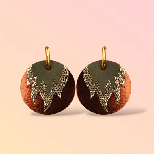 Boucles d'oreilles en cuir Chili (créoles)