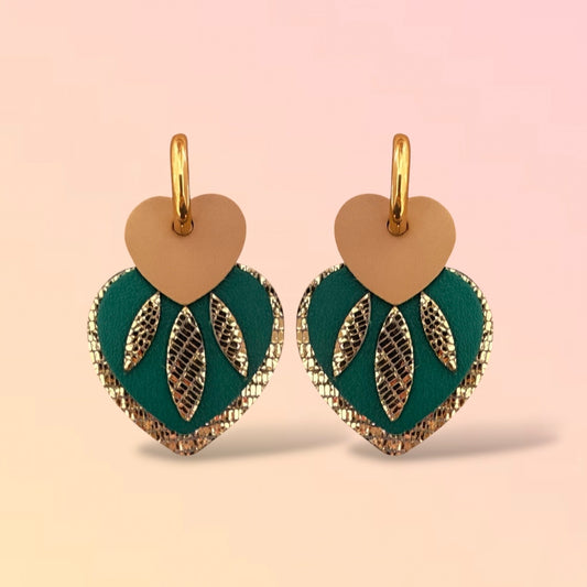 Boucles d'oreilles en cuir Valentina (créoles)