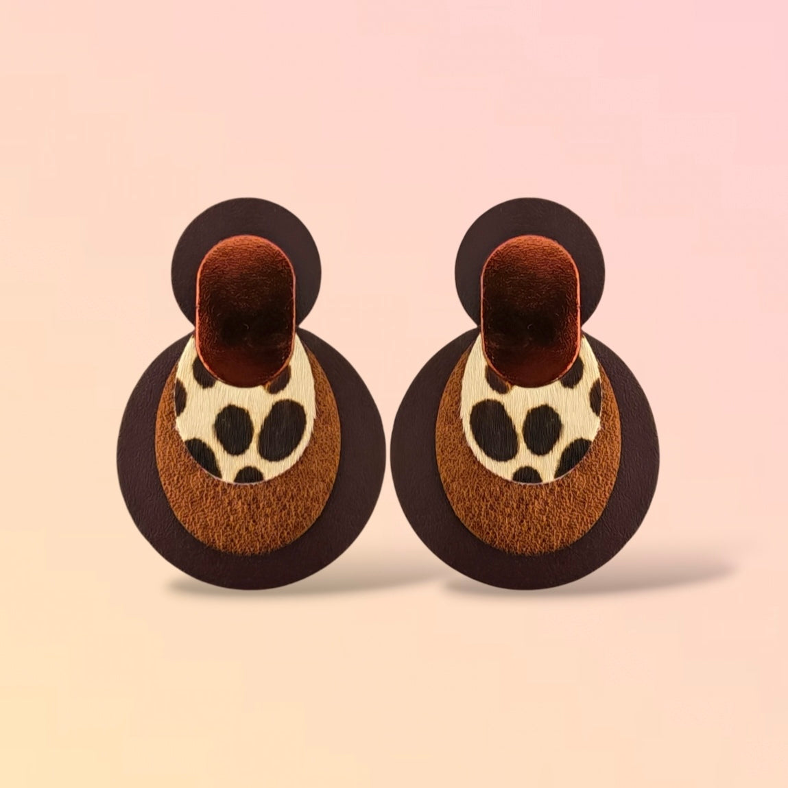 Boucles d'oreilles en cuir Moby
