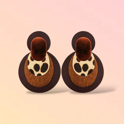 Boucles d'oreilles en cuir Moby
