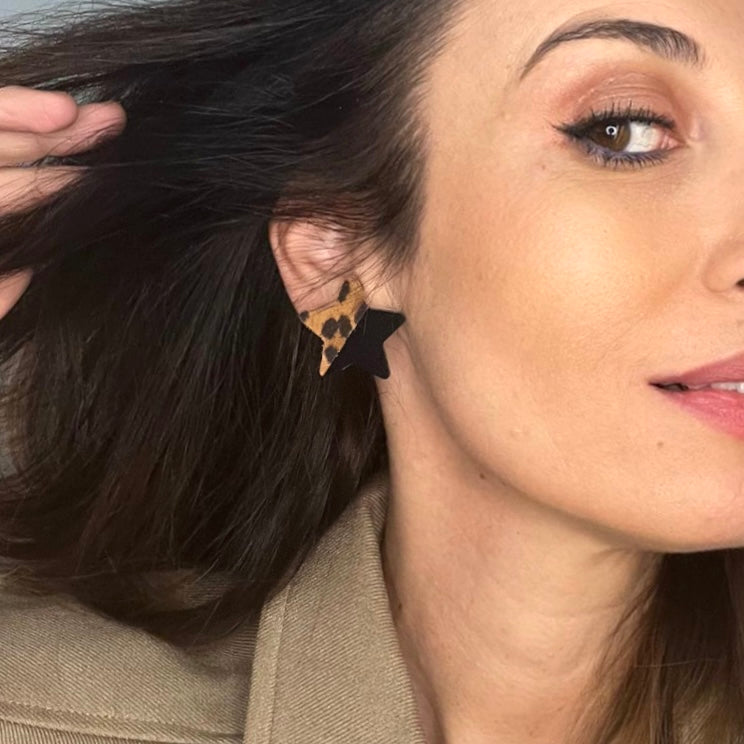 Boucles d’oreilles en cuir Wild Star